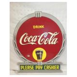 16X20 METAL PLEASE PAY CASHIER COKE SIGN