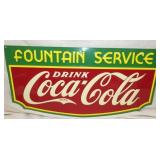 23X12 EMB. COKE FOUNTAIN SERVICE SIGN