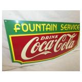 VIEW 2 LEFTSIDE EMB. REPLICA COKE SIGN