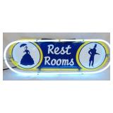 27X9 RESTROOMS NEON REPLICA SIGN
