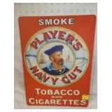 13X17 HEAVY METAL PLAYERS NAVY CUT SIGN