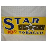 28X12 PORC. STAR 10 CENT TOBACCO SIGN