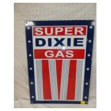 18X24 PORC. SUPER DIXIE GAS REPLICA SIGN