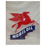 22X21 PORC. DIE CUT MOBILOIL SIGN