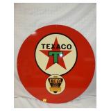 30IN. TEXACO HANDPAINTED REPLICA SIGN