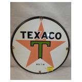 12IN. PORC. TEXACO REPLICA SIGN