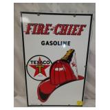 12X18 PORC. FIRE CHIEF PUMP PLATE #1