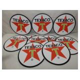 GROUP OF 10 12IN. PLASTIC TEXACO SIGNS