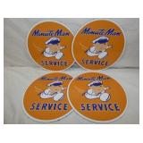 GROUP OF 4 12IN. MINUTE MAN PLASTIC SIGN