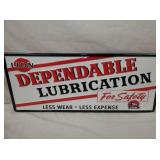 23X10 EMB. DEPENDABLE LION SIGN