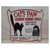 17X17 EMB. CATS PAW SELF FRAMED SIGN