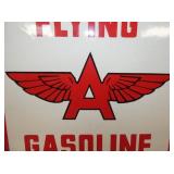 VIEW 2 CLOSE UP FLYING A REPLICA SIGN