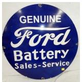 30IN. PORC. FORD BATTERY REPLICA SIGN