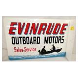 18X12 HEAVY METAL EVINRUDE MOTORS SIGN