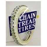 12X18 HEAVY METAL CHAIN TREAD TIRE SIGN