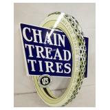 VIEW 3 SIDE 2 CHAIN TREAD TIRES SIGN