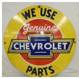 30IN. PORC. CHEVROLET PARTS SIGN 