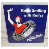 24IN. PORC. KEEP SMILING KELLY TIRES SIGN 