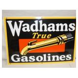 28X19 PORC WADHAMS GASOLINE REPLICA SIGN 