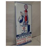 VIEW 3 LEFTSIDE ATLANTIC GAS/MOTOR OIL SIGN 
