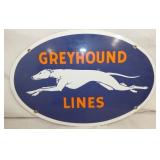 17X11 PORC. GREYHOUND LINES SIGN