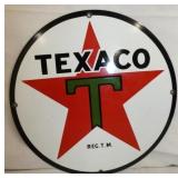 11IN PORC. TEXACO SIGN