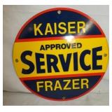 12IN PORC. KAISER FRAZER SIGN