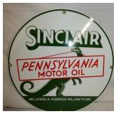 11IN PORC. SINCLAIR W/ DINO SIGN