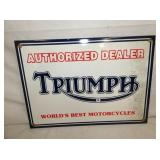 14X10 PORC. TRIUMPH DEALER SIGN