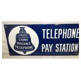 18X8 PORC. TELEPHONE PAY STATION SIGN
