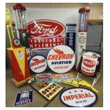 ADVERTISING SIGNS, GAS PUMPS, FLANGES