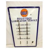 EMB. PORC. GULF LUBRICATION SIGN