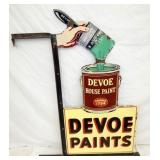 PORC. DEVOE PAINTS FLANGE SIGN