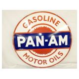 PORC. 36IN PAN AM GASOLINE OILS SIGN