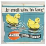 AMOCO LUBRICATION BANNER W/ DUCKS