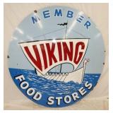 PORC. 6FT. VIKING FOOD STORES SIGN
