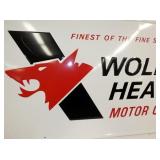 VIEW 4 60X36 EMB. WOLFS HEAD SIGN