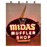 ORIG. PORC. MIDAS MUFFLER SHOP NEON