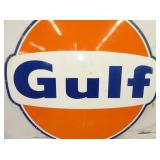 VIEW 5 6FT. PORC. BOW TIE GULF SIGN