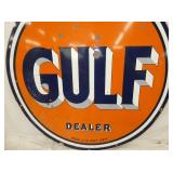 VIEW 4 5 1/2FT. PORC. GULF SIGN