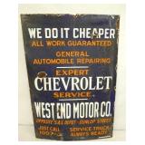 PORC. CHEVROLET MOTOR CO. DEALER SIGN