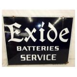 PORC. EXIDE BATTERIES SERVICE SIGN DS