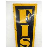 VIEW 2 CLOSEUP TOP FISK SIGN 18X60