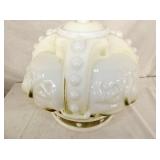 VIEW 2 CLOSEUP MILK GLASS ORIG. GLOBE