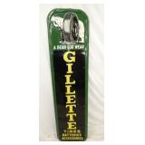 VERTICAL EMB. GILLETTE TIRES SIGN
