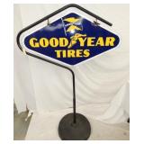 GOODYEAR TIRE SWINGER SIGN W/ STAND