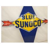 VIEW 3 PORC. BLUE SUNOCO PUMP PLATE