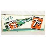 1951 PORC. 7UP SIGN W/ BOTTLE