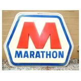 6FT. EMB. MARATHON PLASTIC SIGN