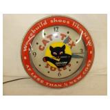 VIEW 2 CATS PAW SHOE ADV. CLOCK
